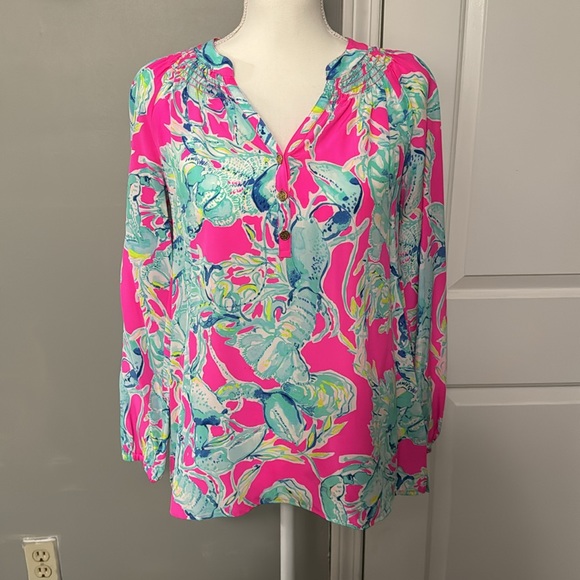 Lily Pulitzer Elsa Silk Top in XS - Picture 1 of 7